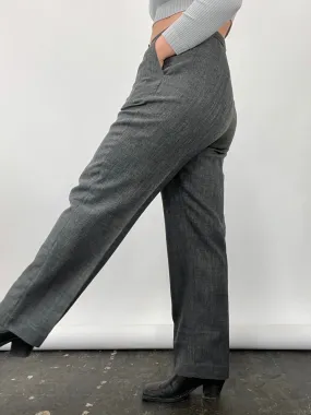 90s Vintage Larry Levine Marled Grey Trousers (W32")