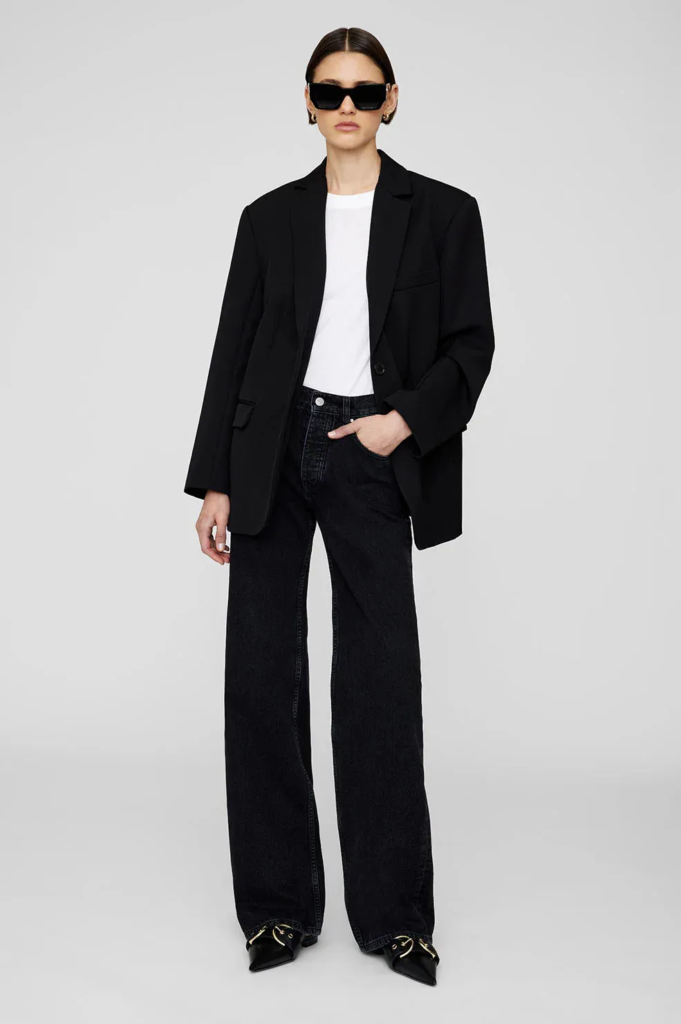 Anine Bing Hugh Jean in Vintage Black