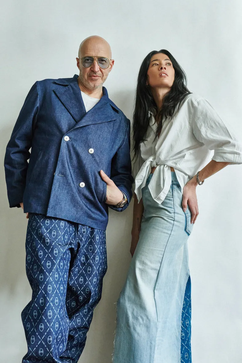 BK   Saturnino logo denim caban jacket