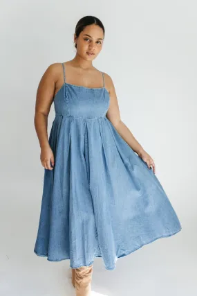 Briah Midi Dress - Denim - Extended Sizes