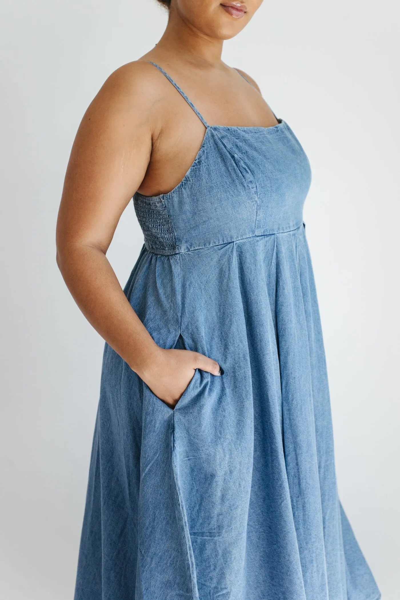 Briah Midi Dress - Denim - Extended Sizes