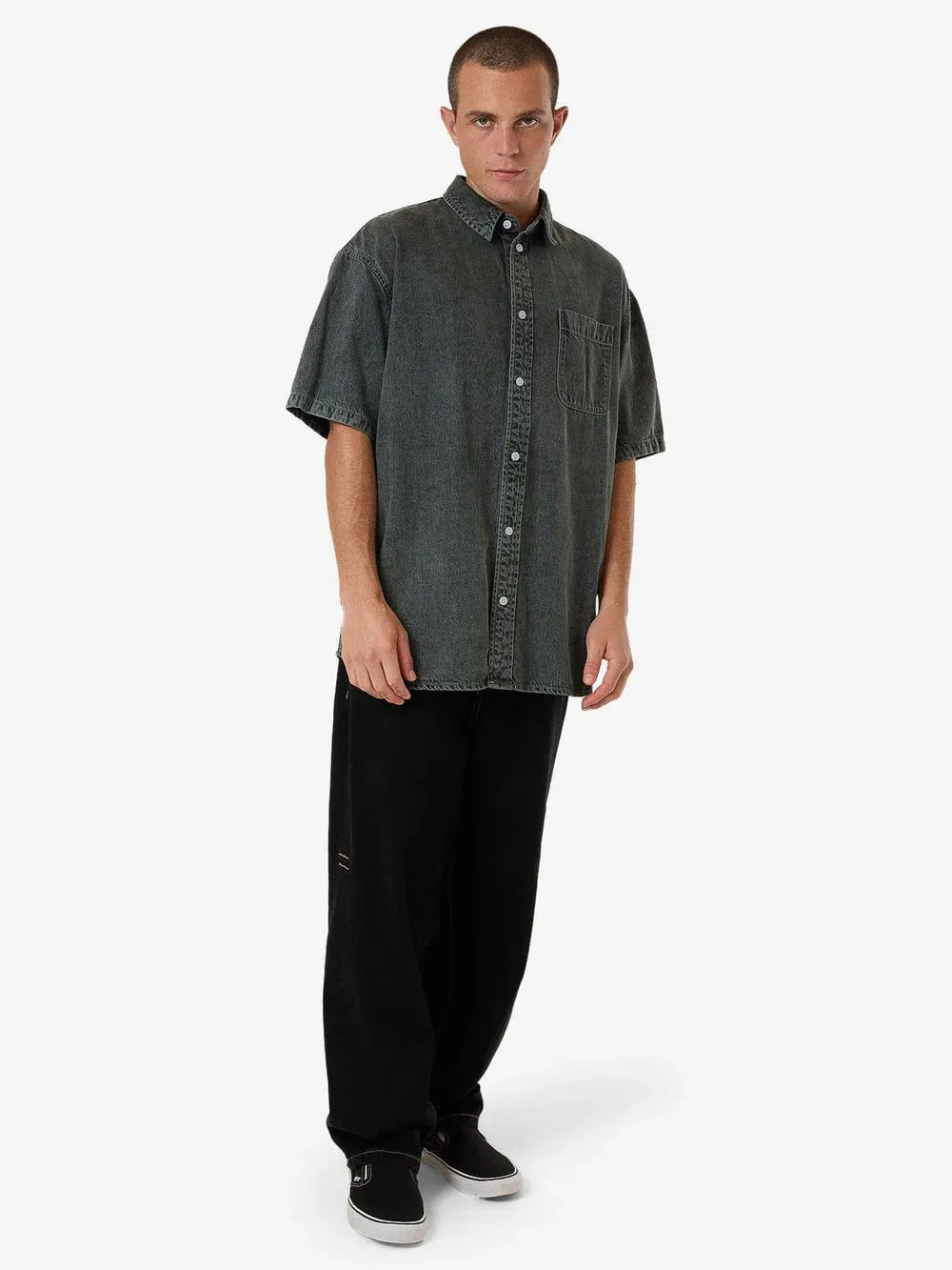 CANYON OVERSIZE SHORT SLEEVE DENIM SHIRT