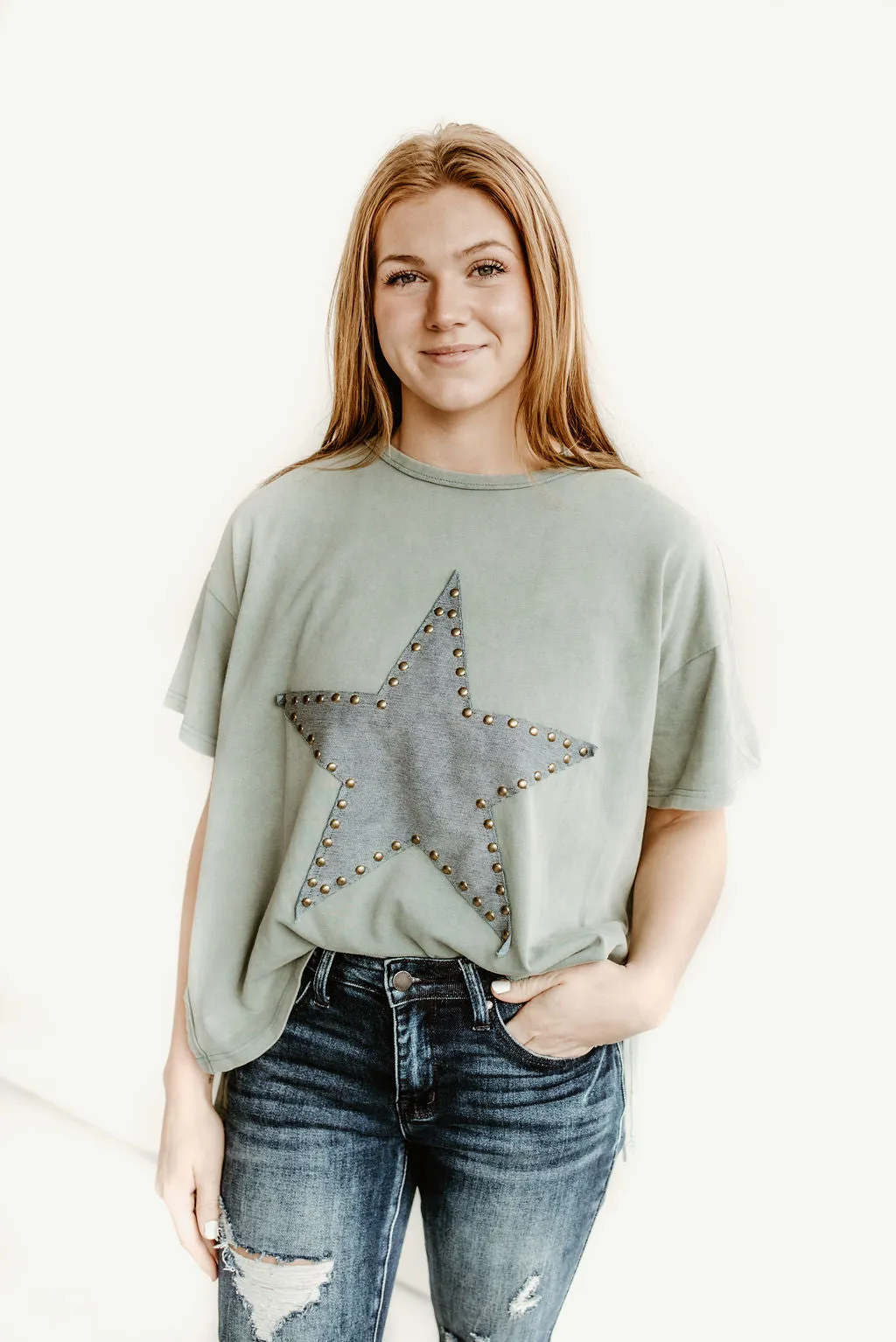 Denim Star Oversized Tee