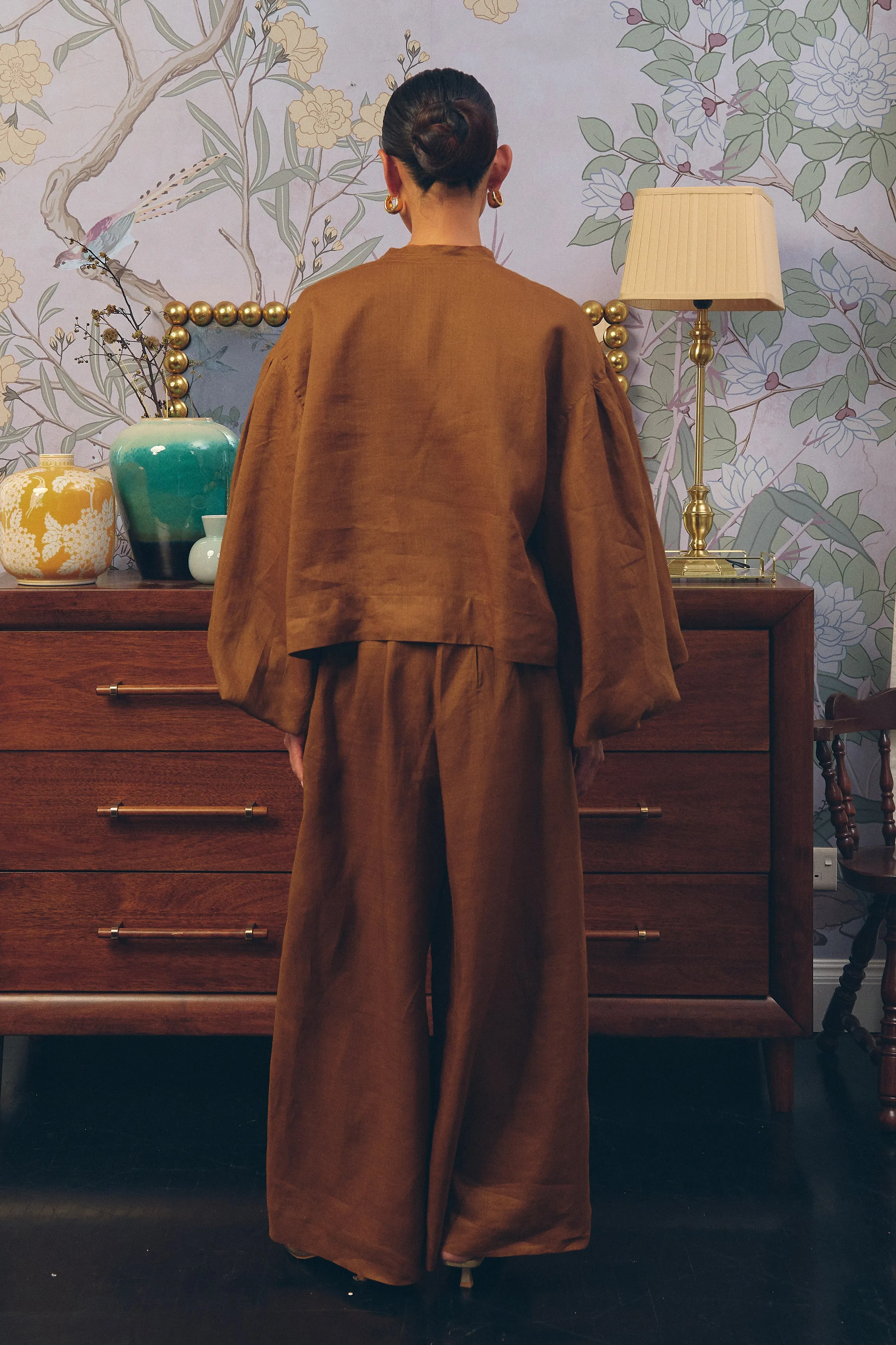 Lady Ramie Trousers in Caramel