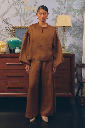 Lady Ramie Trousers in Caramel