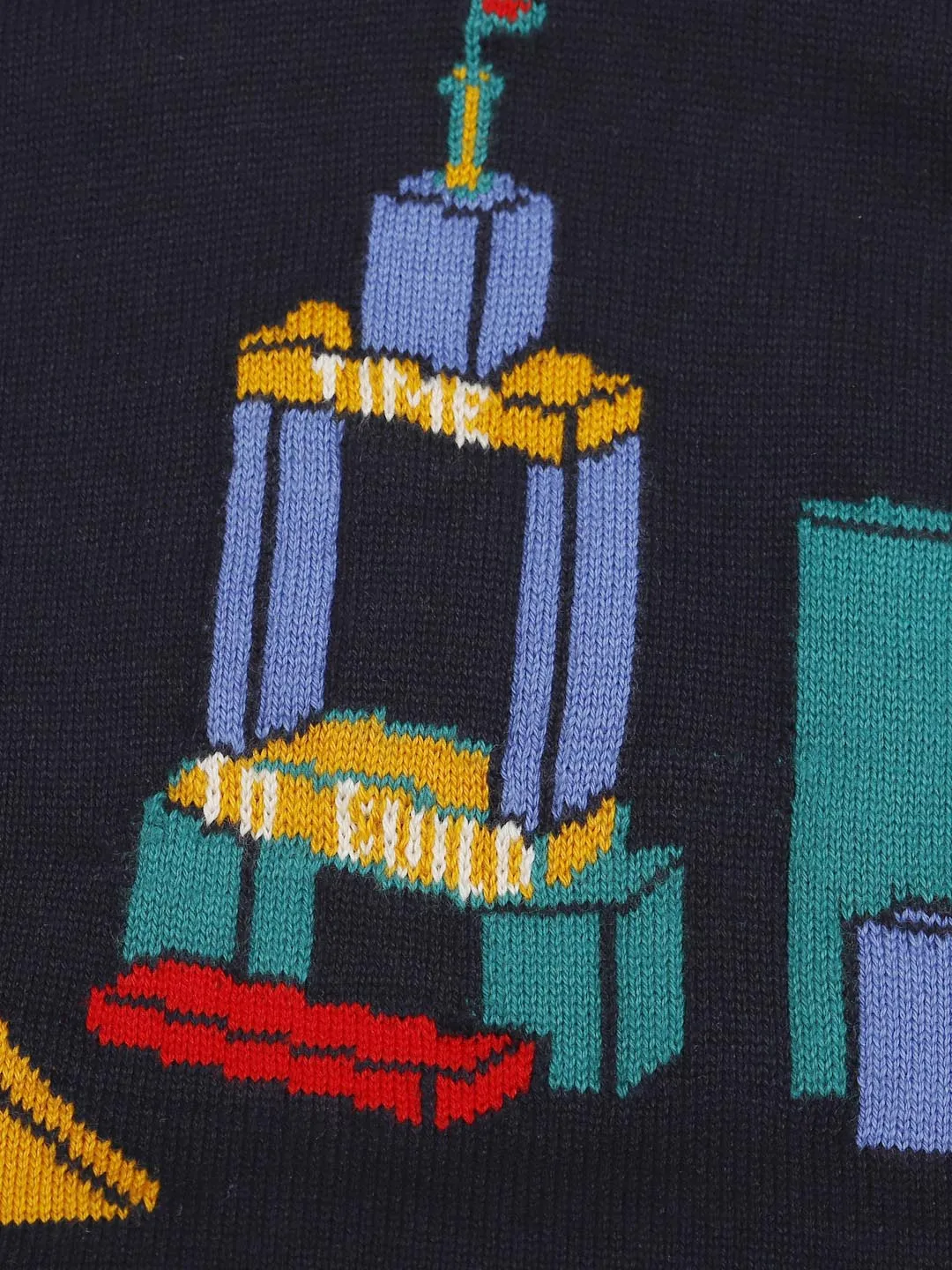 Little Builder Printed Cotton Sweater