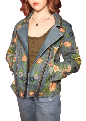 LUCINDA EMBROIDERED DENIM JACKET
