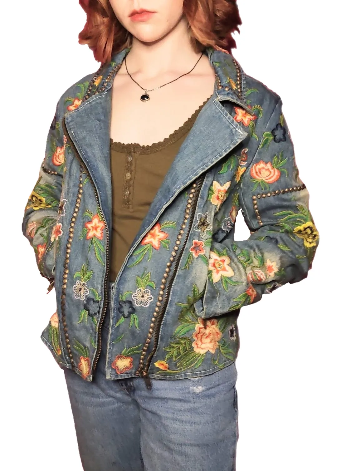 LUCINDA EMBROIDERED DENIM JACKET