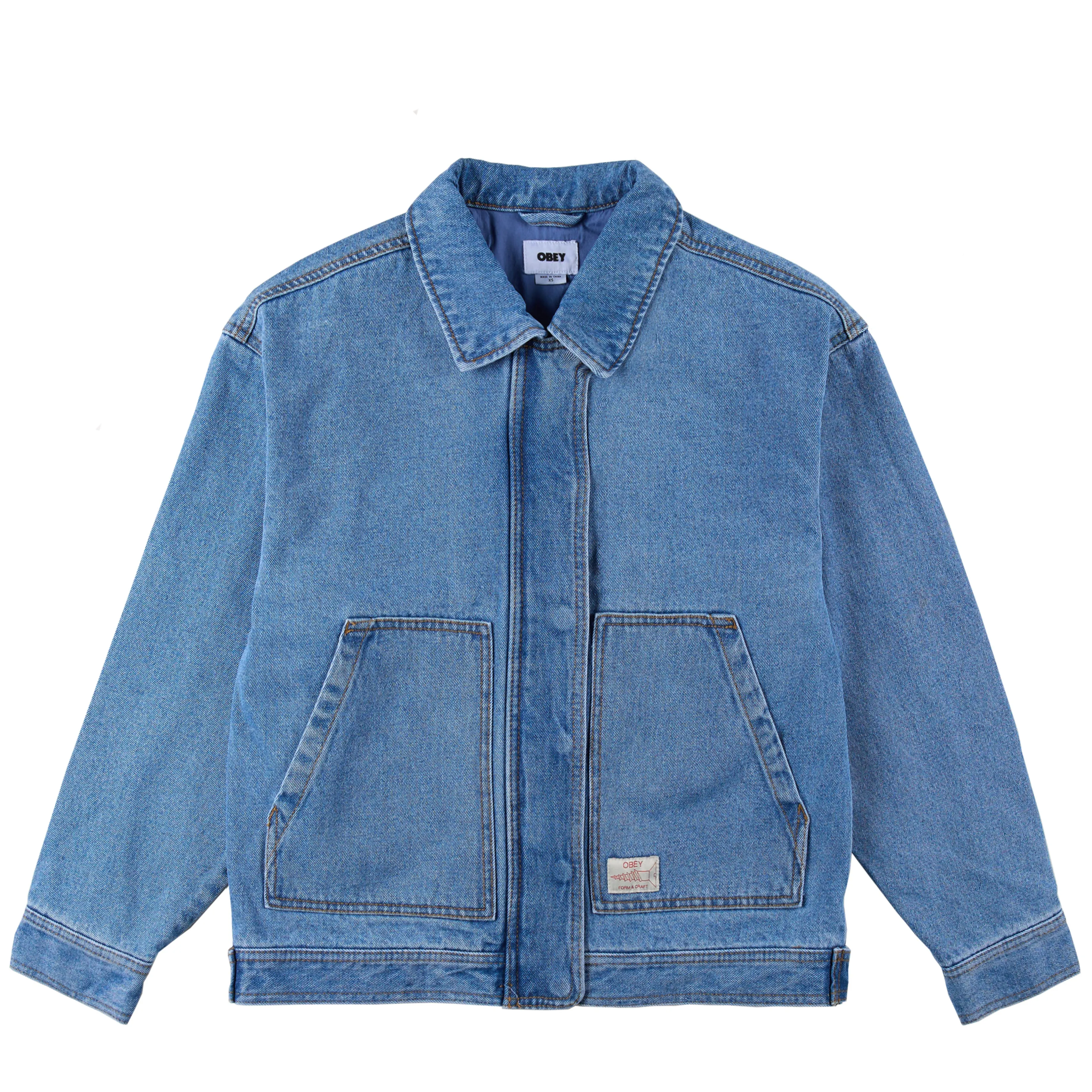 Obey Womens Sybil Jacket Light Indigo