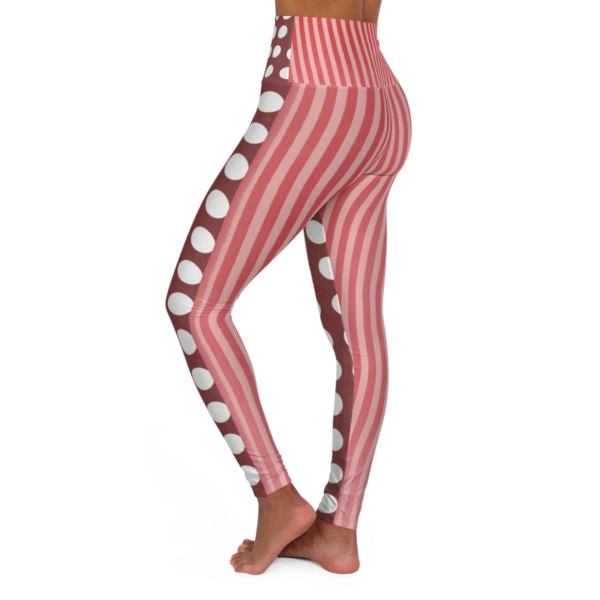 Red Goat High Waisted Yoga Leggings (AOP)