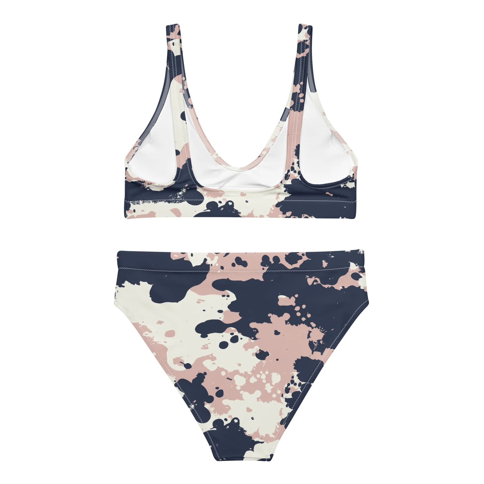 SPLATTERED COLLECTION Recycled high-waisted bikini