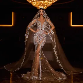 Swarovski Wedding Dress with Veil