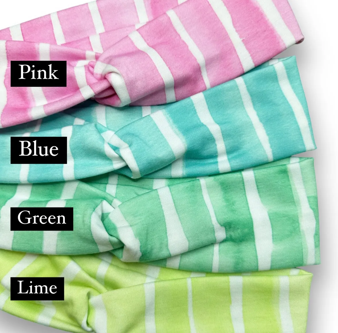 Watercolor Stripes Knotties Headbands